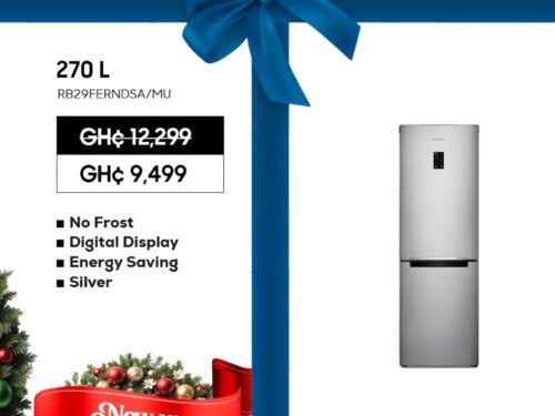 SAMSUNG 270LTR DOUBLE DOOR BOTTOM FREEZER RB29FERNDSA/MU