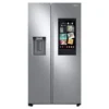 26.7 cu. ft. Large Capacity Side-by-Side Refrigerator with Touch Screen Family Hub in Stainless Steel