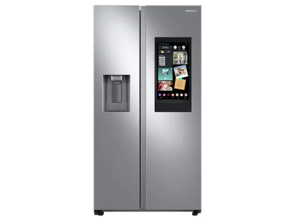 26.7 cu. ft. Large Capacity Side-by-Side Refrigerator with Touch Screen Family Hub in Stainless Steel