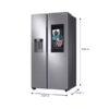 26.7 cu. ft. Large Capacity Side-by-Side Refrigerator with Touch Screen Family Hub in Stainless Steel