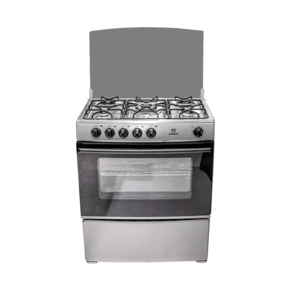 Nasco 5 Burner Gas Cooker Black with Grill NASGC-AMG80B