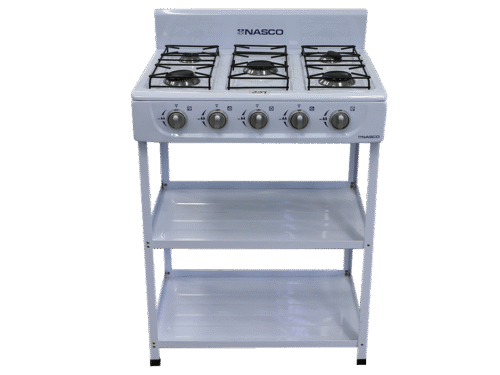 Nasco 5 Burner Gas Stove NASGS-K5BW-S