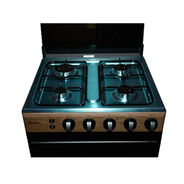 MIDEA 4 BURNER GAS COOKER WITH OVEN/GRILL -BMG6060-WD