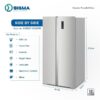 Sigma Side by Side Refrigerator – 528 Litres SSBSF-A550W
