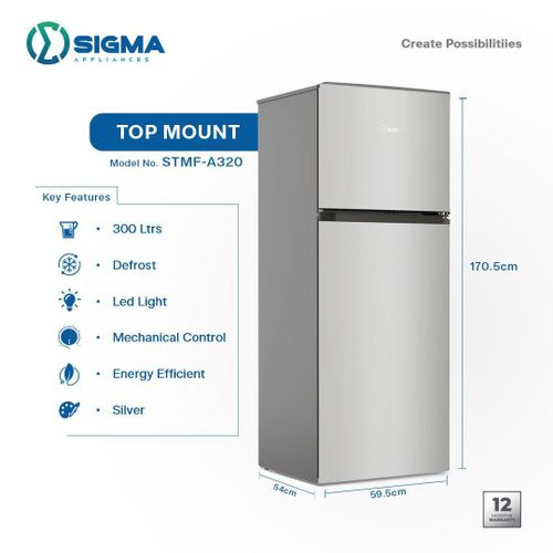Sigma STMF-A320 -SIGMA Top Mount Refrigerator