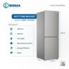 Sigma SBMF-A240WH Bottom Mount Refrigerator – 226 Litres