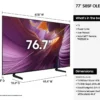 Samsung - 77” Class S85F Series OLED 4K UHD SamsungVision AI Smart Tizen TV (2025)