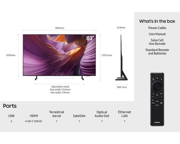 Samsung - 83” Class S85F Series OLED 4K UHD SamsungVision AI Smart Tizen TV (2025)