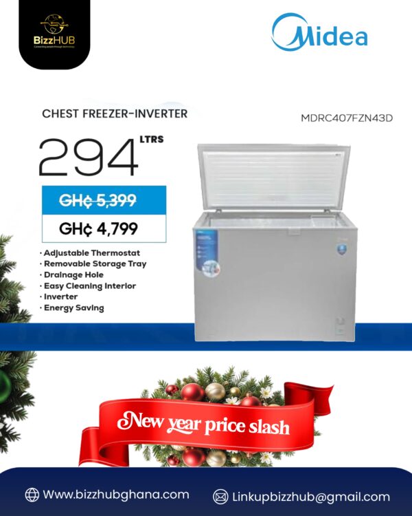 Midea 294 Litres Inverter Chest Freezer – MDRC407FZN43D