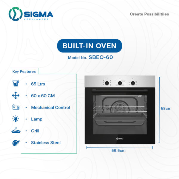 Sigma 65L Built-In Electric Oven (Model SBEO-60)