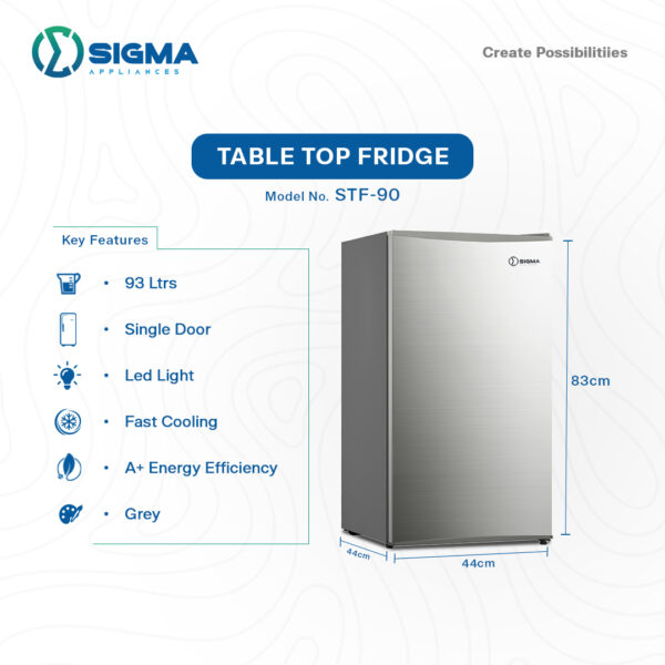 Sigma STF-90 Single Door Refrigerator – 93L