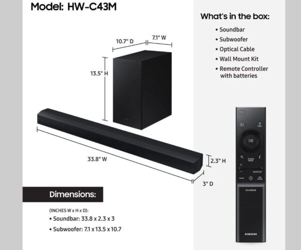 Samsung Soundbar 210W C43M